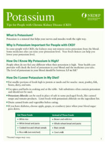 Nutrition - Potassium